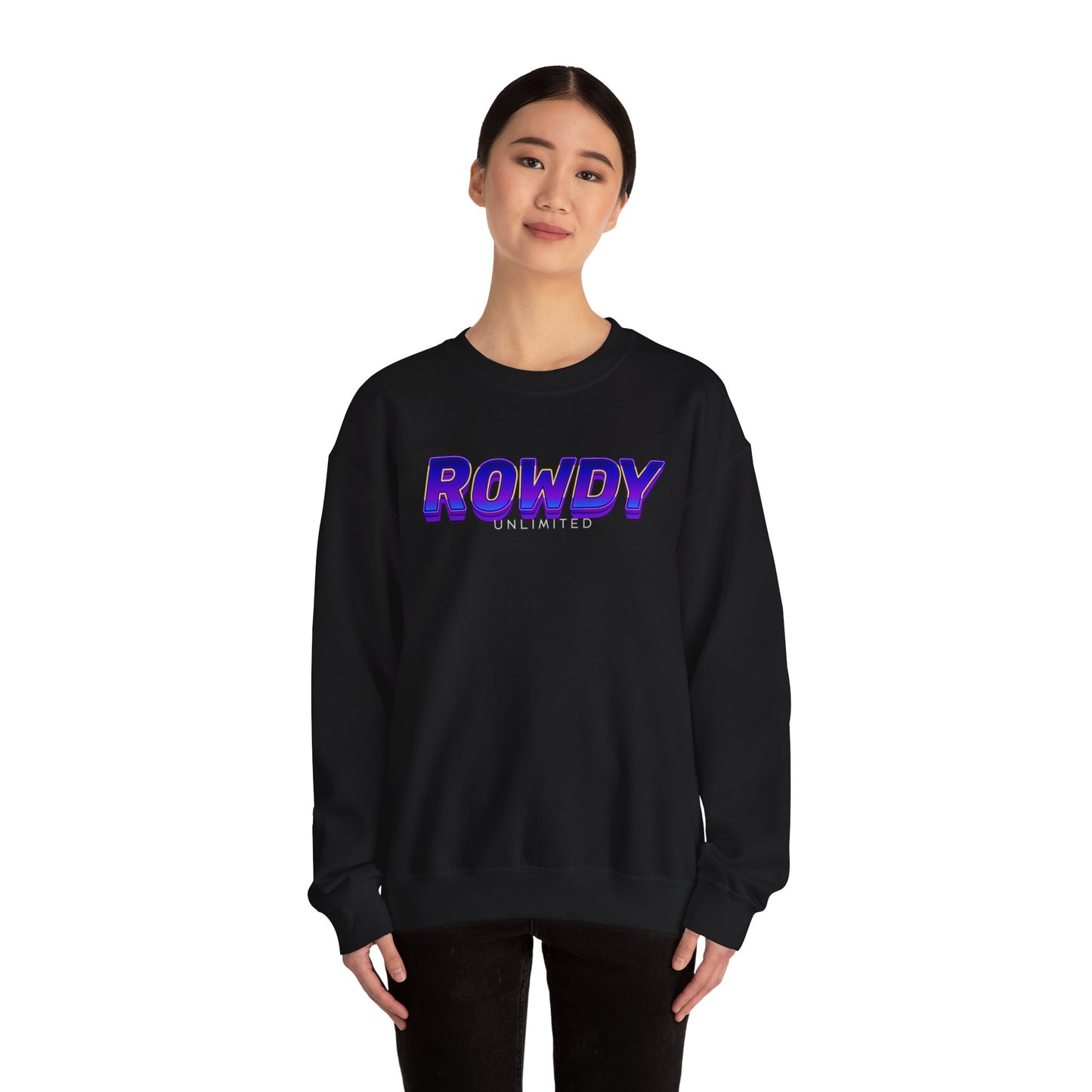 Super Purple Rowdy Unisex Heavy Blend™ Crewneck Sweatshirt