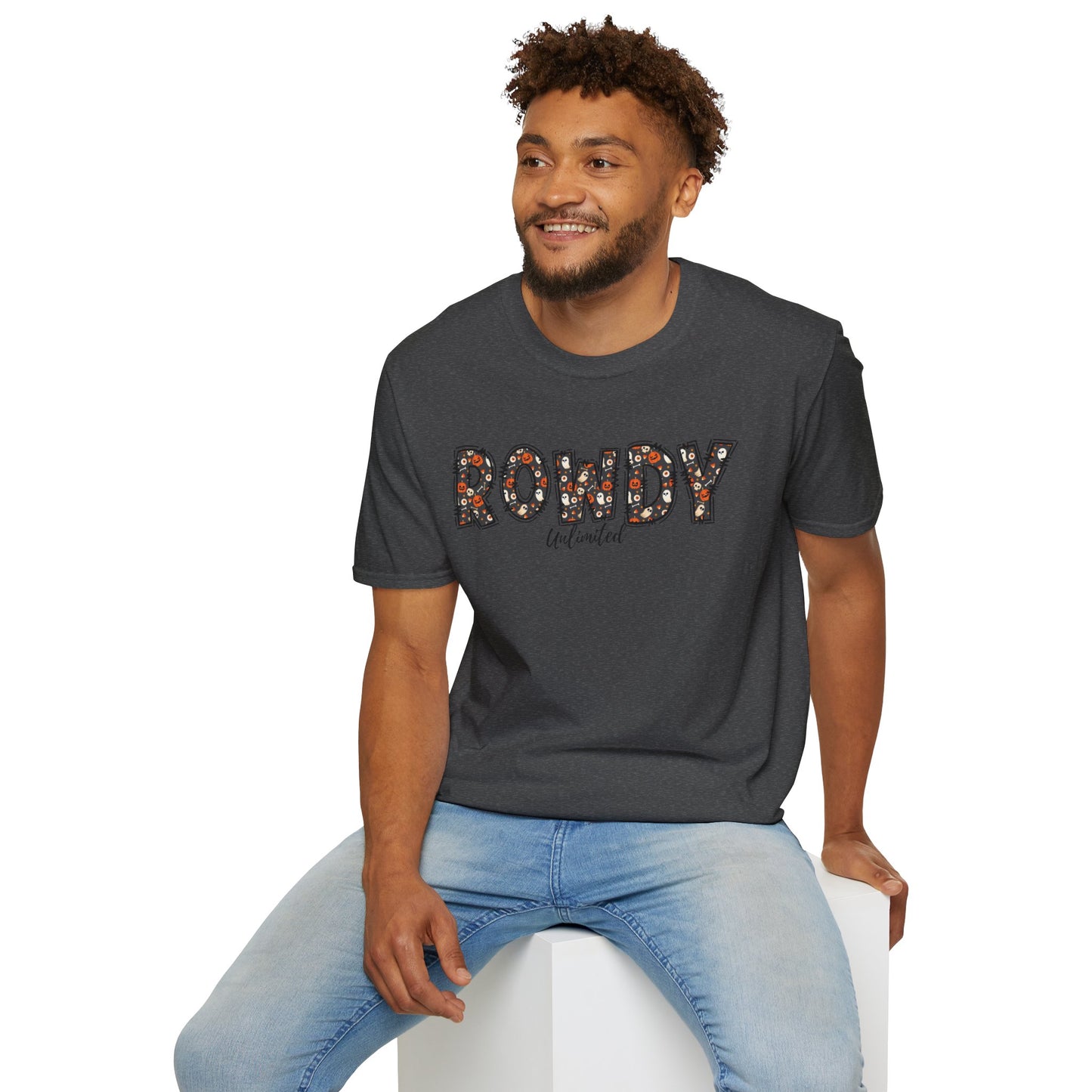 Rowdy Ghost Pumpkins Unisex Softstyle T-Shirt