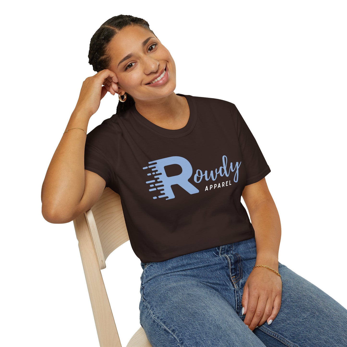 Baby Blue Rowdy Rush Unisex Softstyle T-Shirt