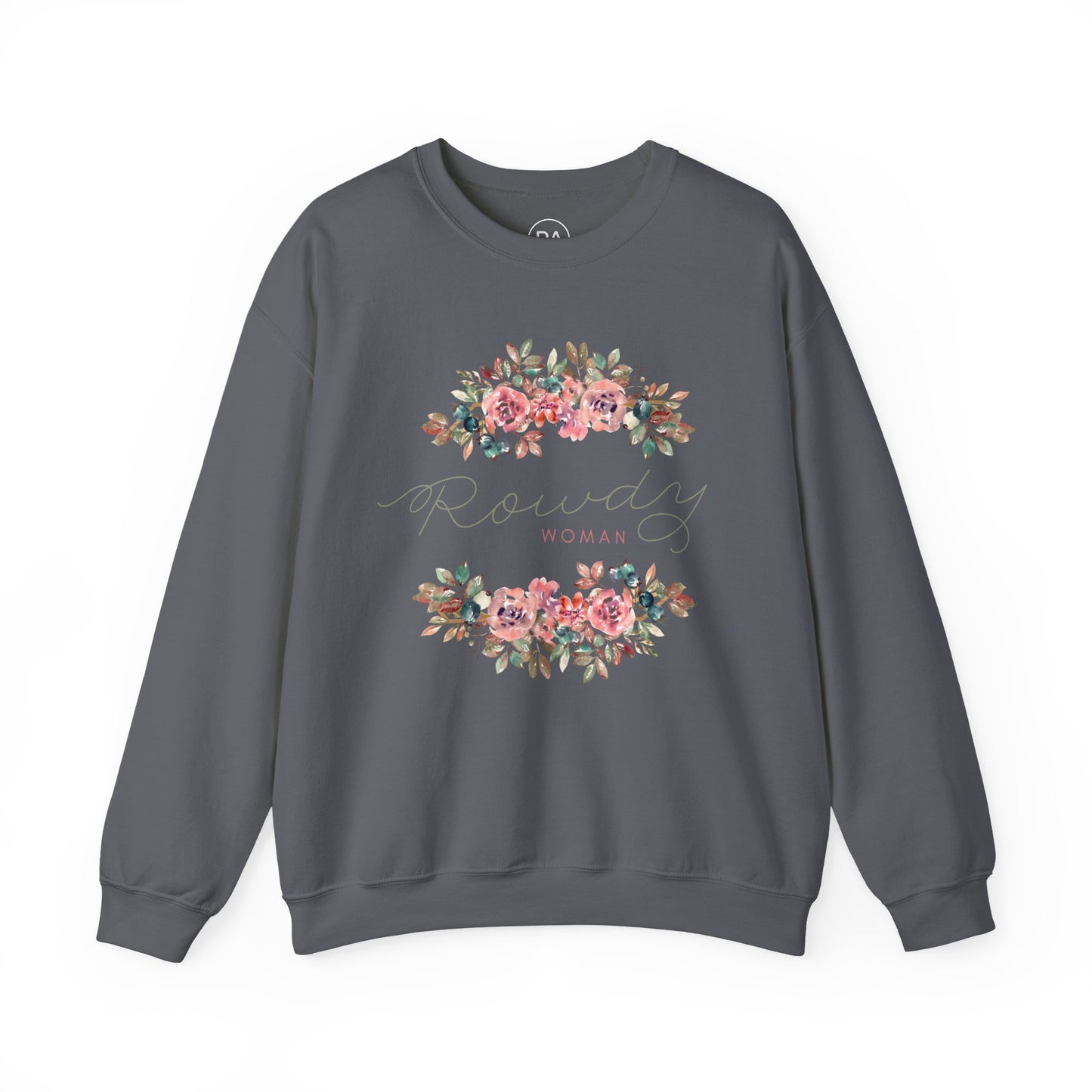 Rowdy Woman Floral Unisex Heavy Blend™ Crewneck Sweatshirt