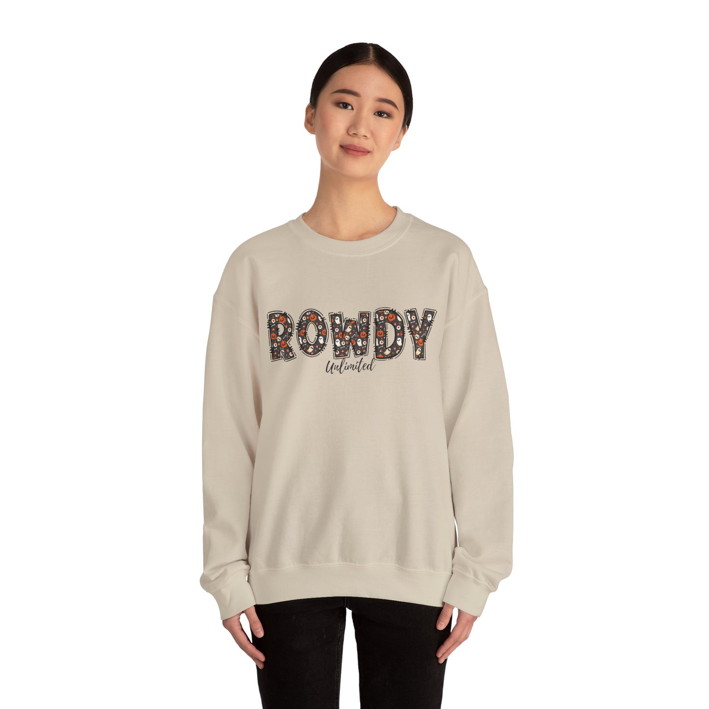 ROWDY Gohsts & Pumpkins Unisex Heavy Blend™ Crewneck Sweatshirt
