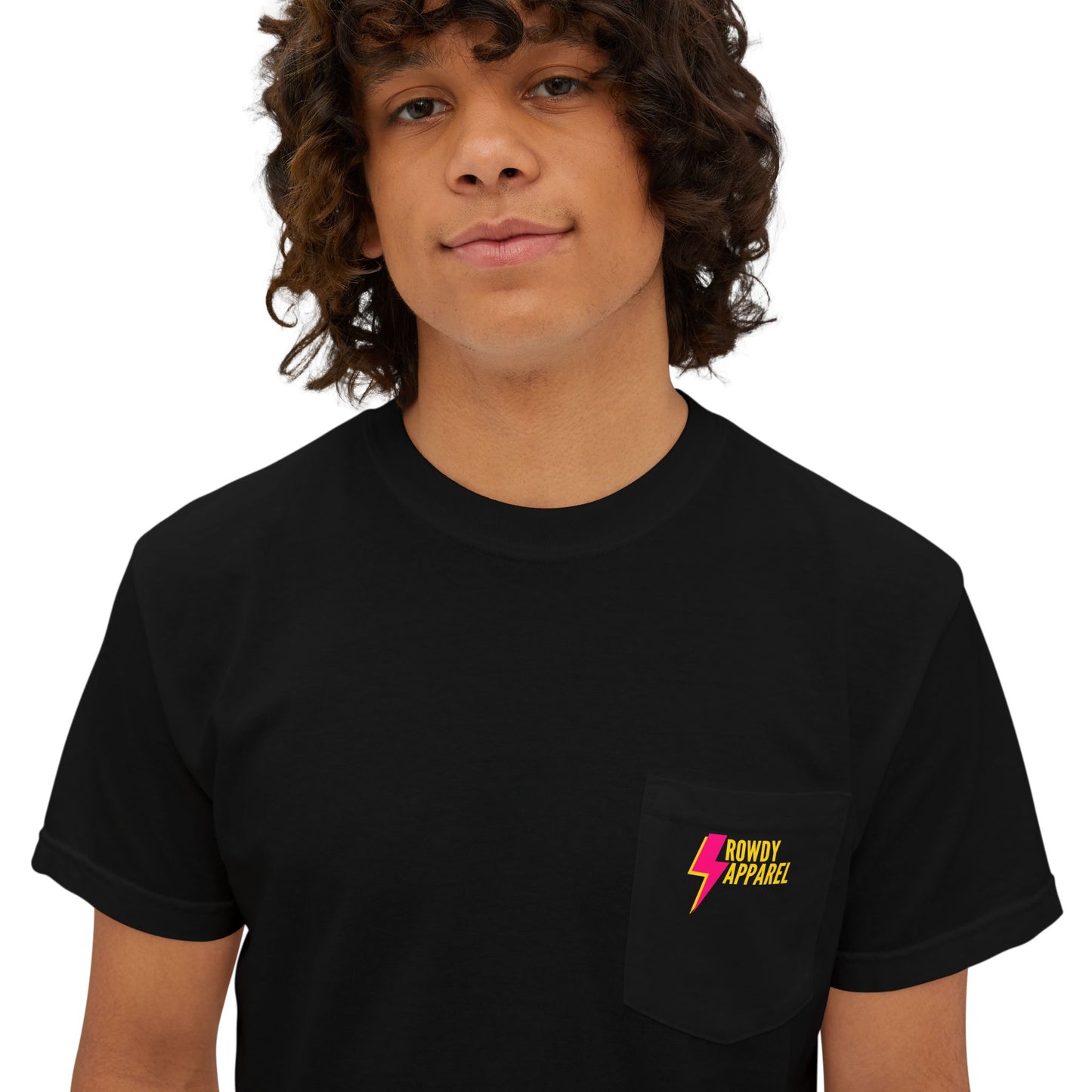 Rowdy Lightening Bolt Unisex Garment-Dyed Pocket T-Shirt