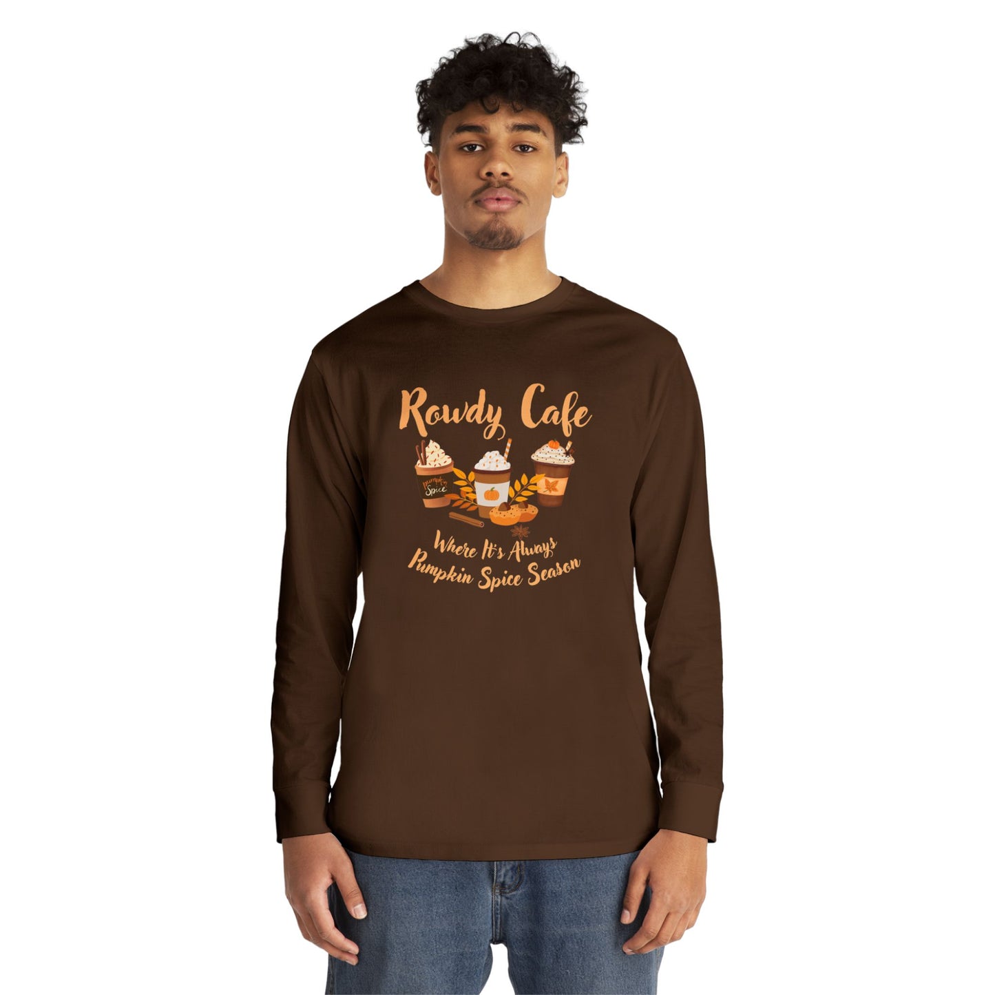 Rowdy Cafe Long Sleeve Crewneck Tee