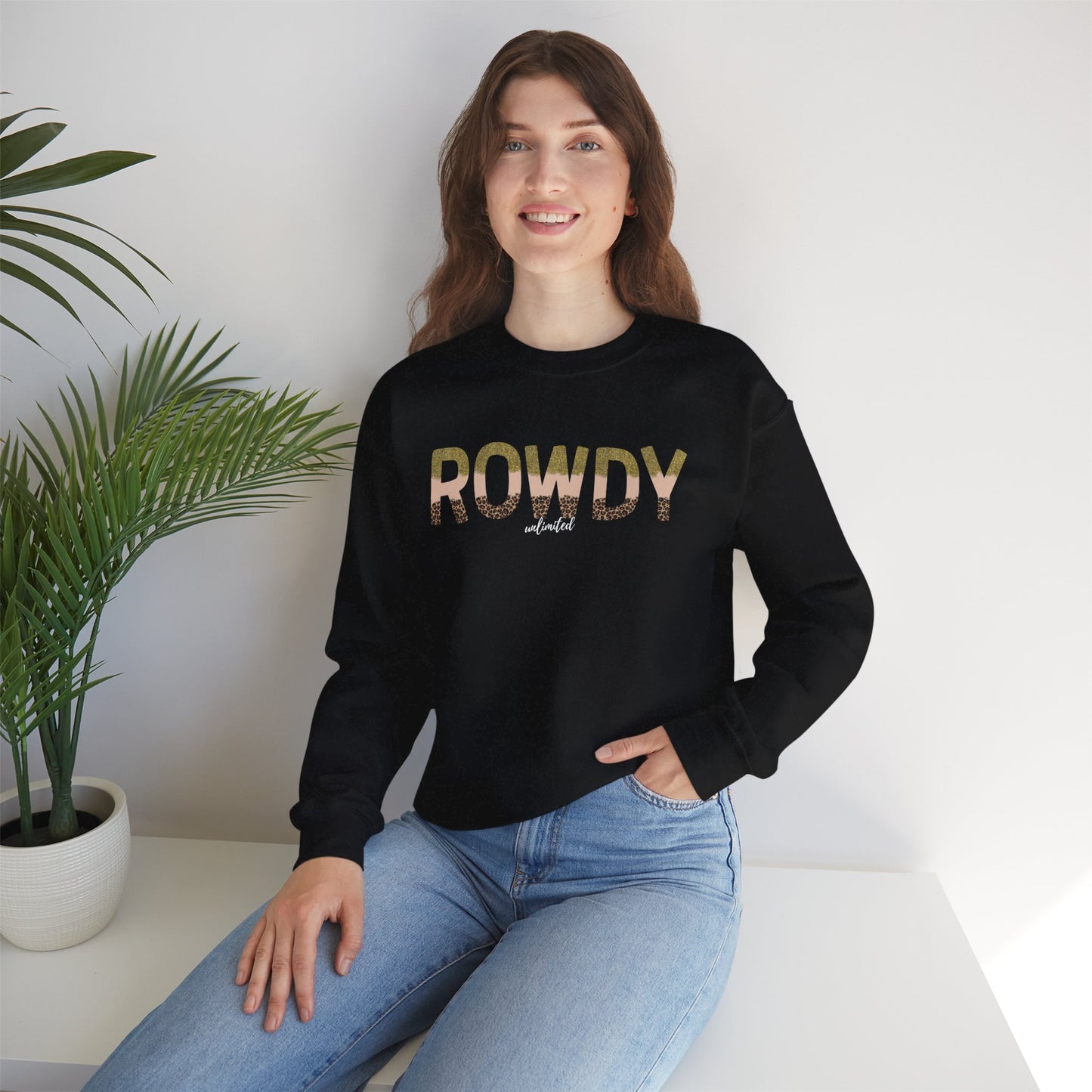 Gold Girl Rowdy Unisex Heavy Blend™ Crewneck Sweatshirt