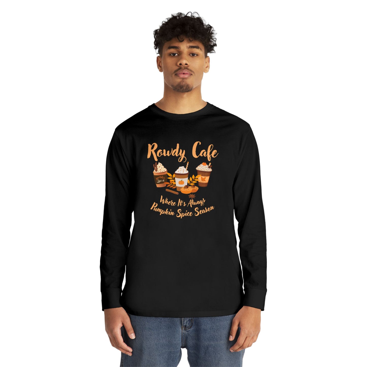 Rowdy Cafe Long Sleeve Crewneck Tee