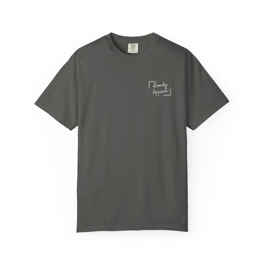Rowdy Apparel  Dotted Line Logo Unisex Garment-Dyed T-shirt