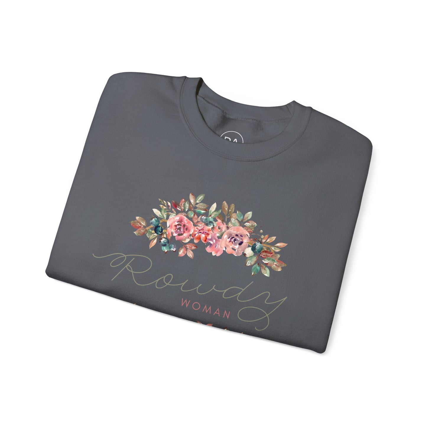 Rowdy Woman Floral Unisex Heavy Blend™ Crewneck Sweatshirt
