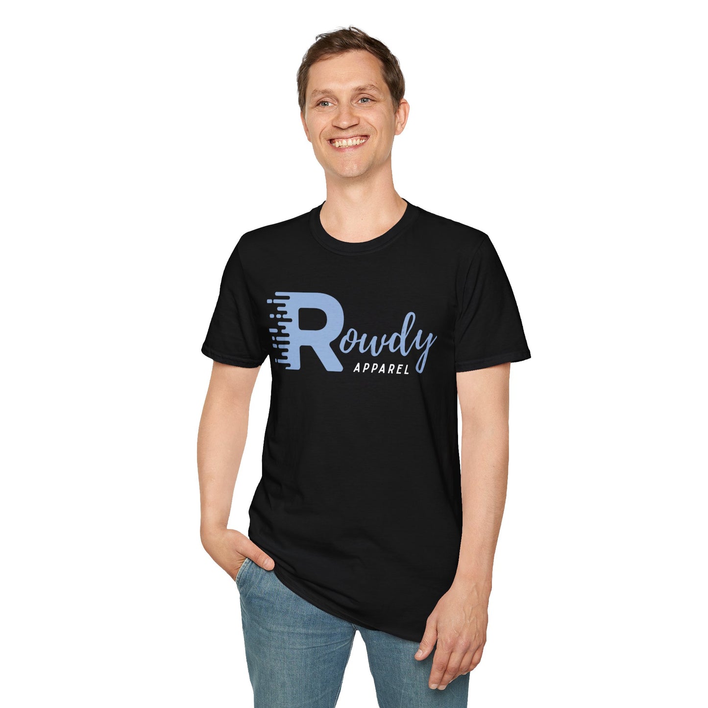 Baby Blue Rowdy Rush Unisex Softstyle T-Shirt