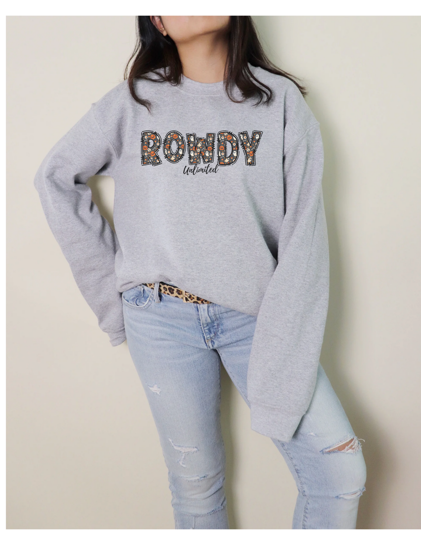 ROWDY Gohsts & Pumpkins Unisex Heavy Blend™ Crewneck Sweatshirt