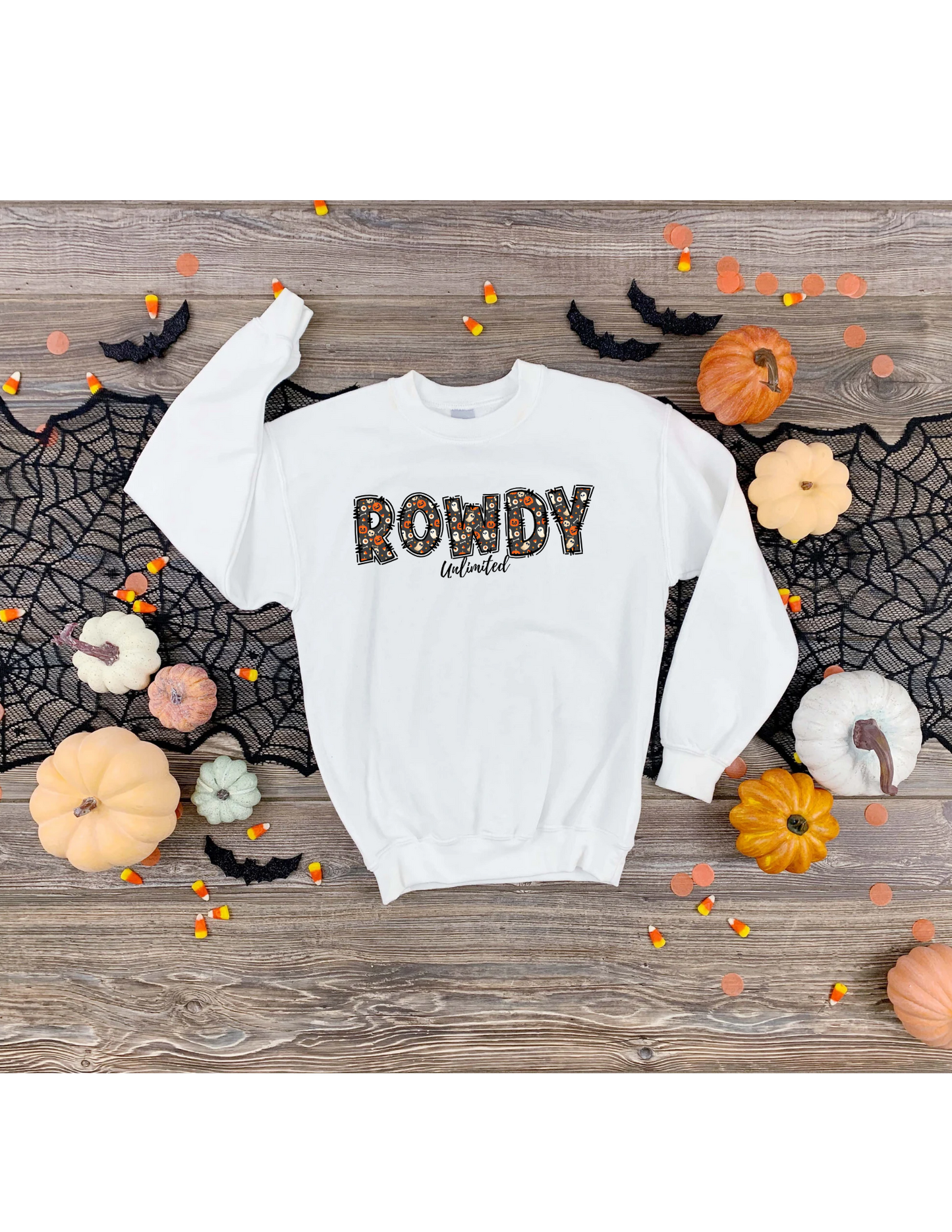 ROWDY Gohsts & Pumpkins Unisex Heavy Blend™ Crewneck Sweatshirt