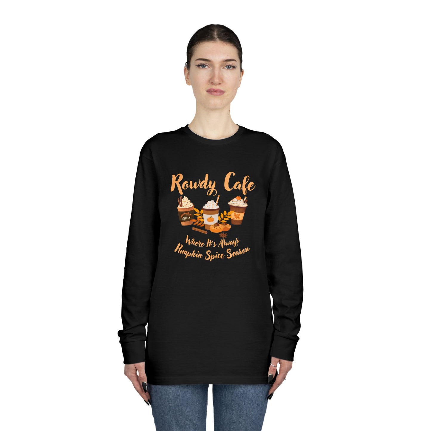 Rowdy Cafe Long Sleeve Crewneck Tee