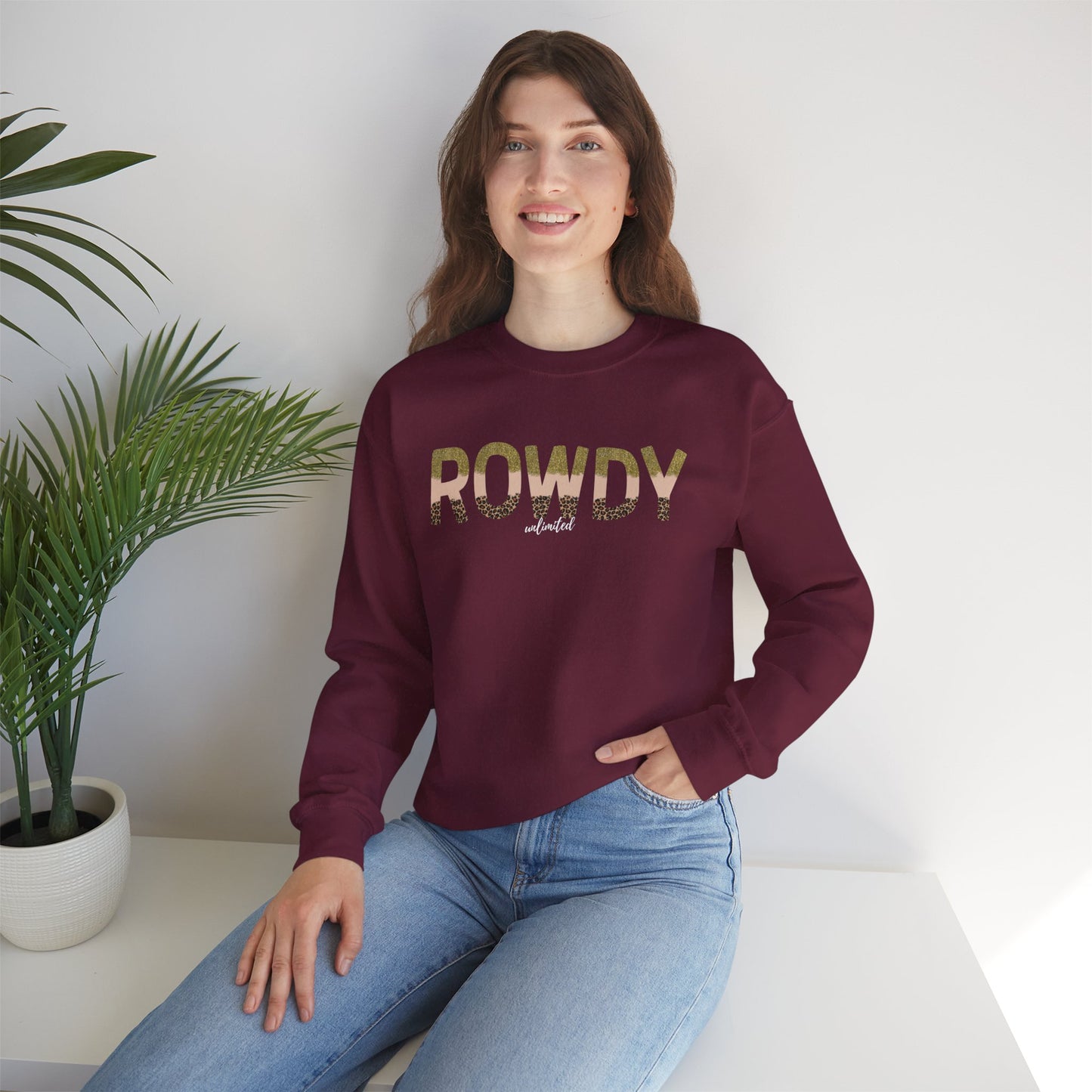 Gold Girl Rowdy Unisex Heavy Blend™ Crewneck Sweatshirt
