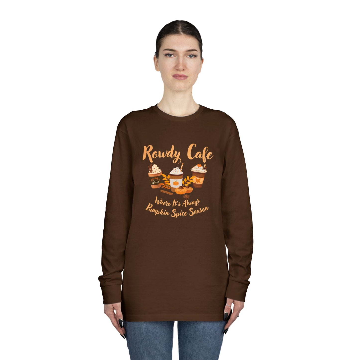 Rowdy Cafe Long Sleeve Crewneck Tee