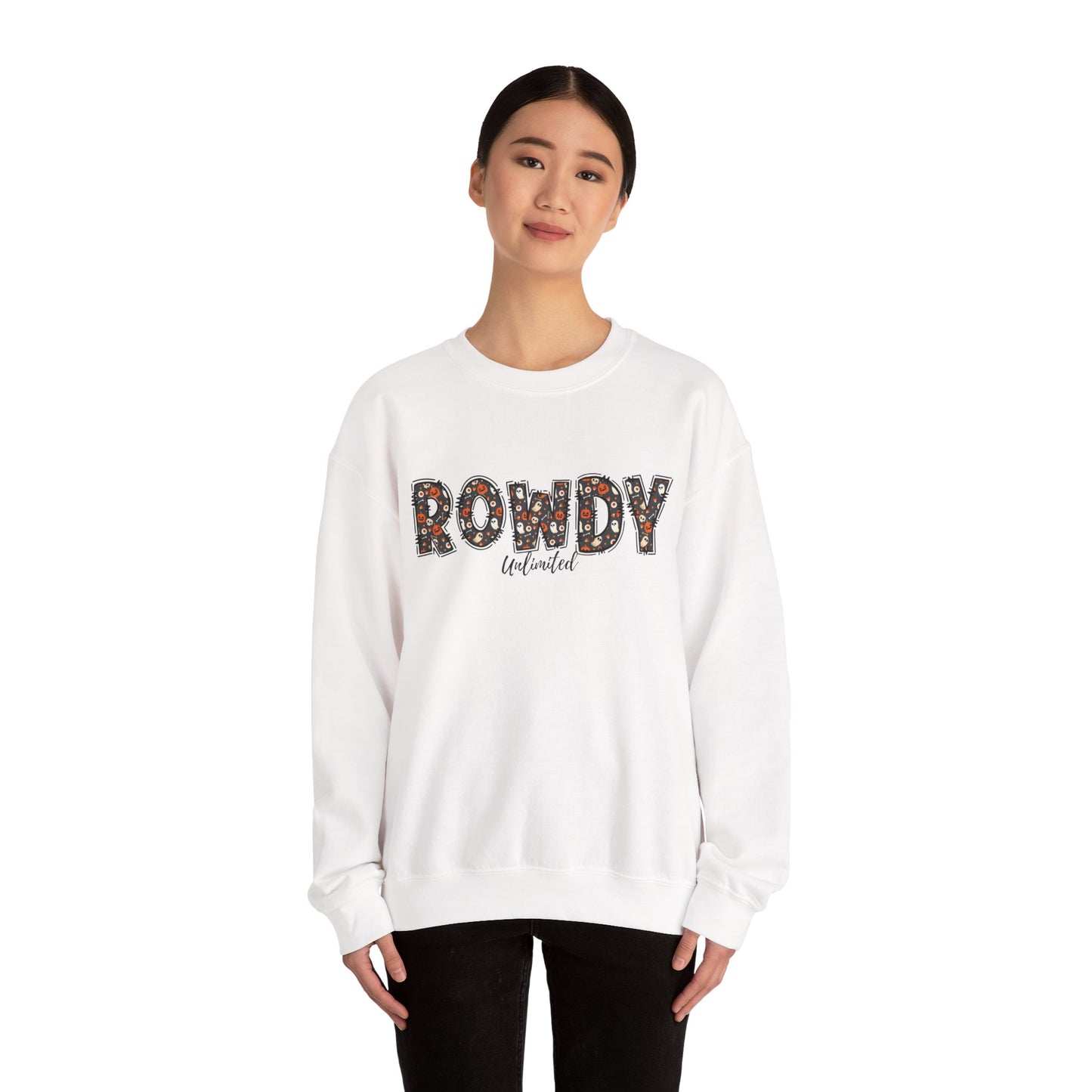 ROWDY Gohsts & Pumpkins Unisex Heavy Blend™ Crewneck Sweatshirt
