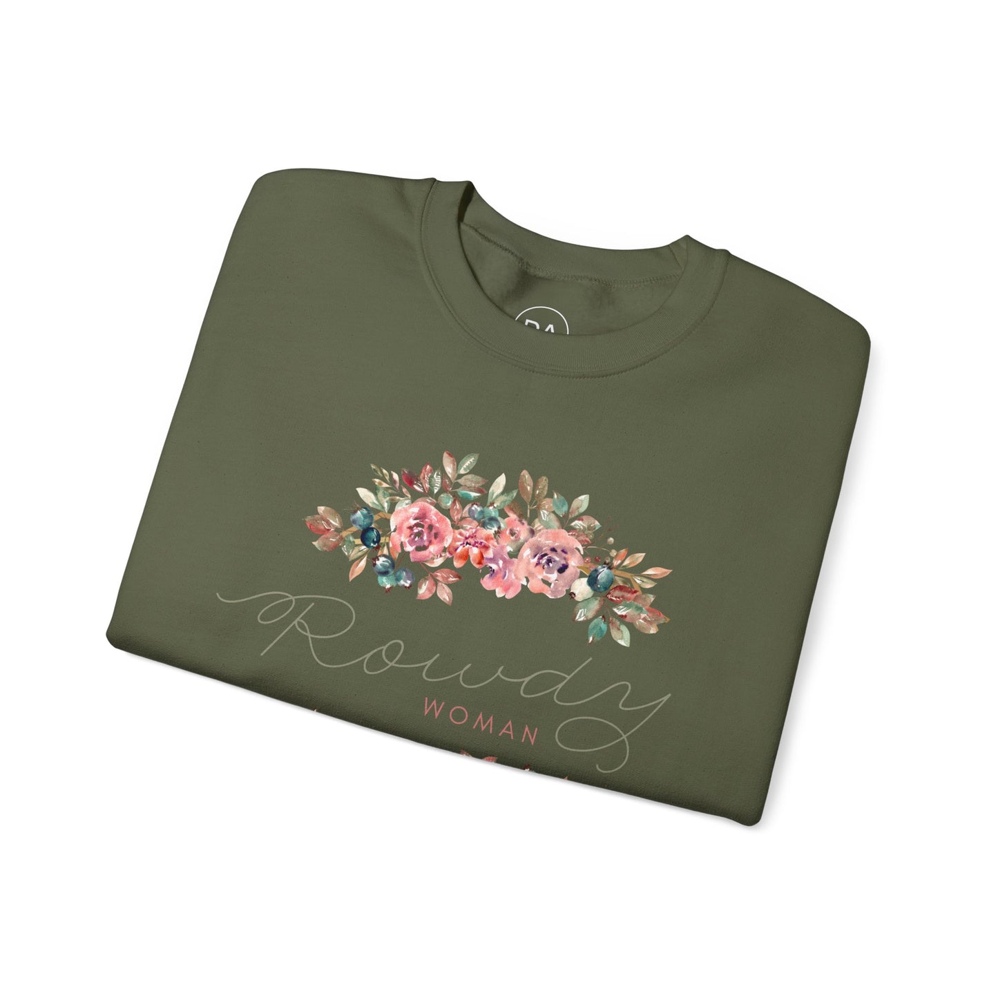 Rowdy Woman Floral Unisex Heavy Blend™ Crewneck Sweatshirt